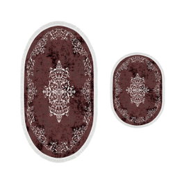 Mijölnir Juego de alfombrillas de baño Rojo clarete (2 piezas)